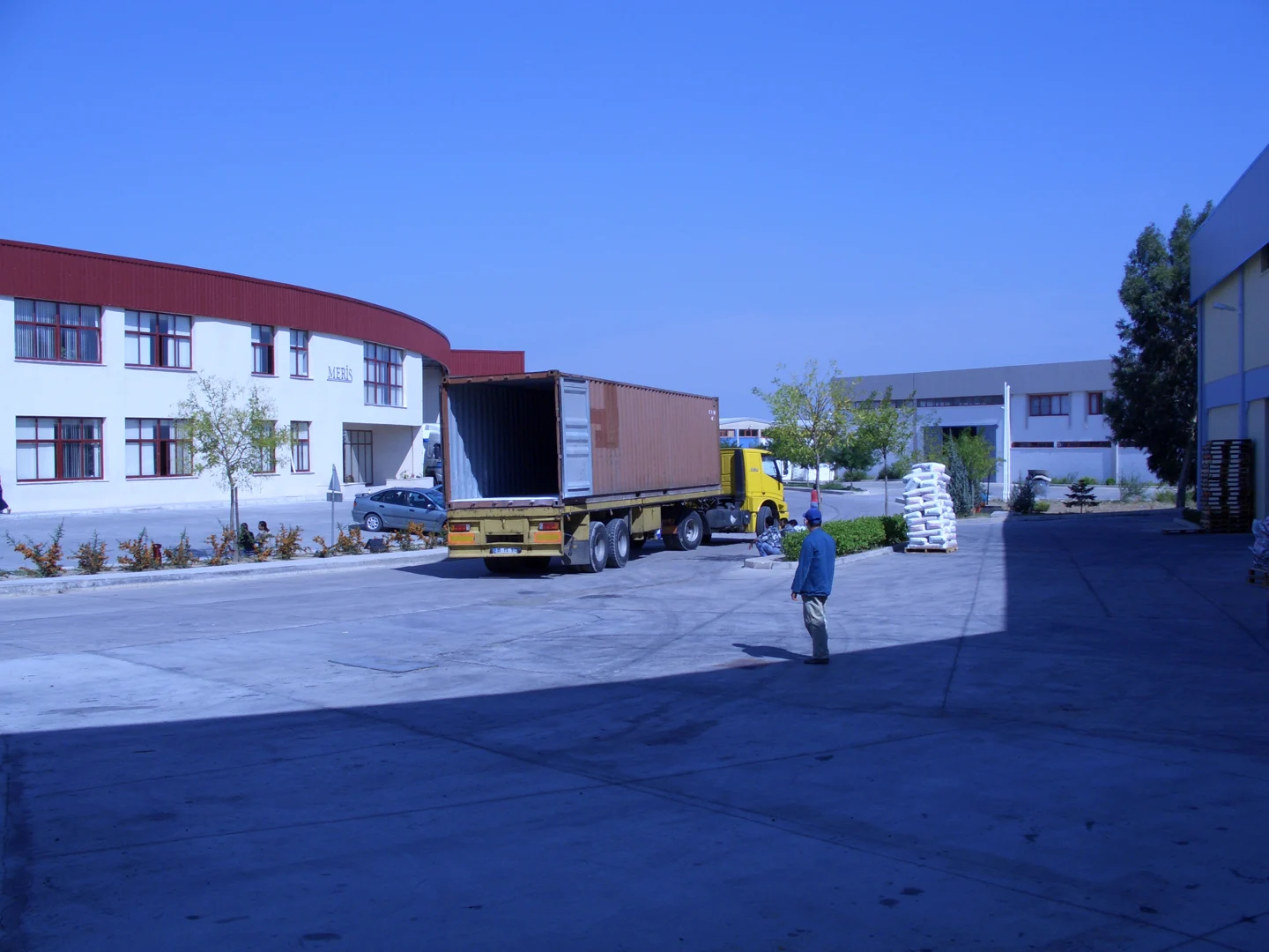 A loaded truck in an earlier FlavourTech dispatch yard