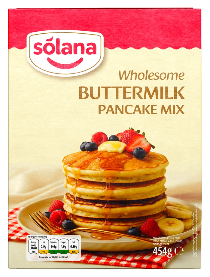 Solana Pankek ve waffle karışımları — Tereyağlı · 454g · Kutu