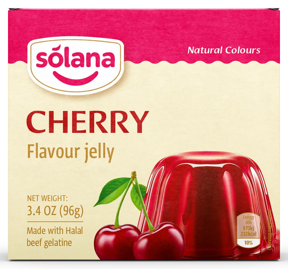Solana Aromalı jelatin — Kiraz · 85g · Kutu