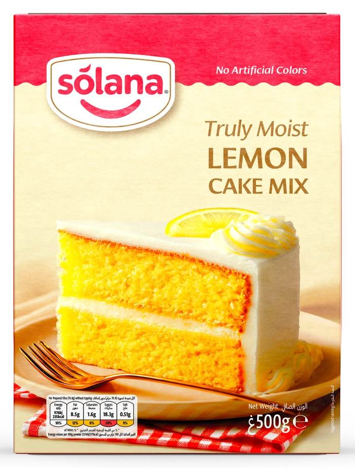 Solana Kek karışımları — Limon · 500g · Kutu