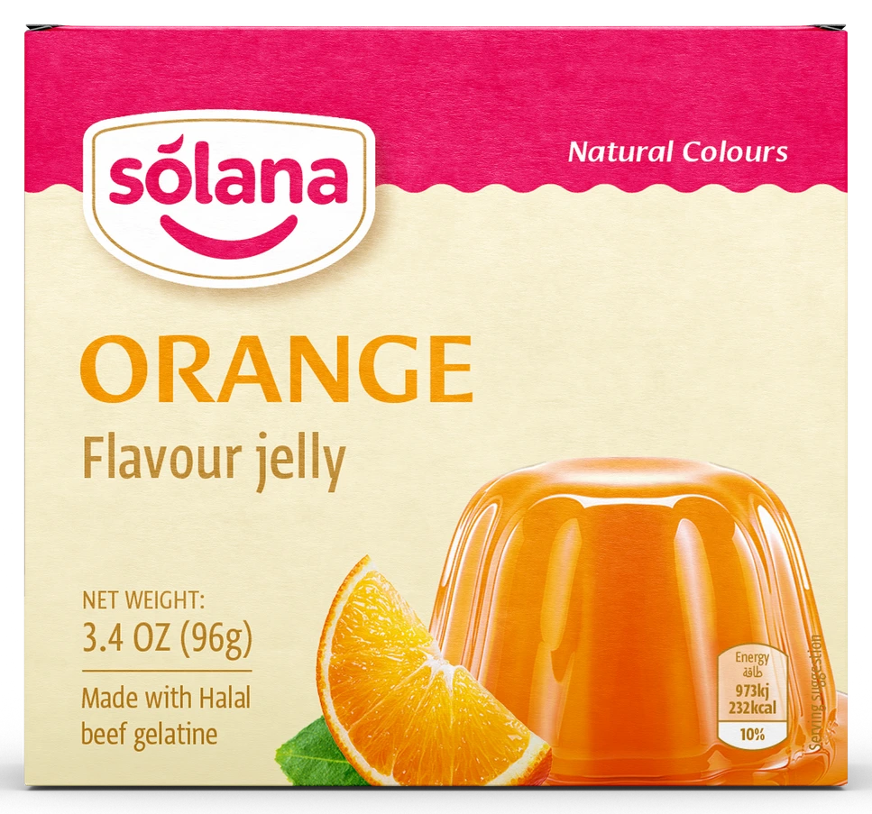 Solana Aromalı jelatin — Portakal · 85g · Kutu