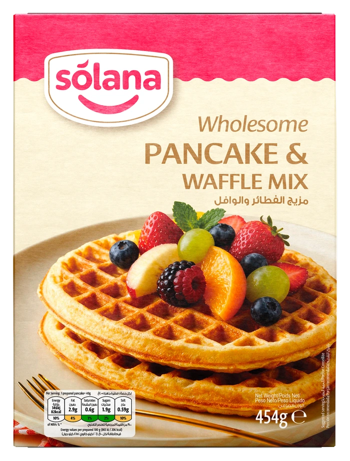 Solana Pankek ve waffle karışımları — Pankek ve Waffle · 454g · Kutu