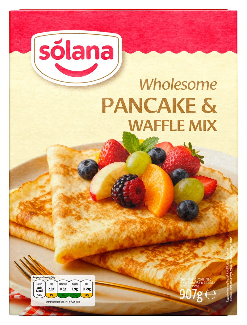 Solana Pankek ve waffle karışımları — Pankek ve Waffle · 907g · Kutu