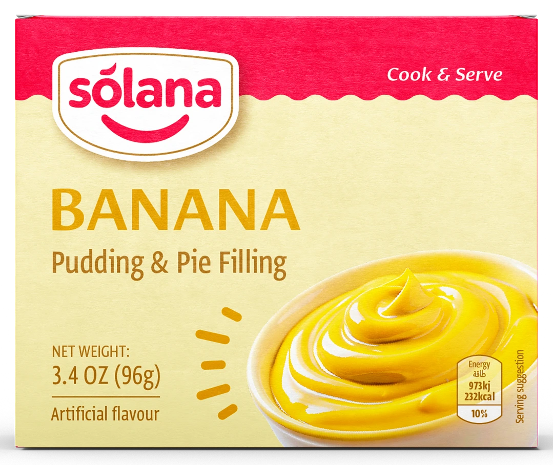 Solana Hazır puding & turta dolgusu — Muz · 96g · Kutu