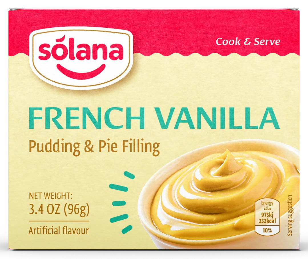 Solana Hazır puding & turta dolgusu — Fransız Vanilyası · 96g · Kutu