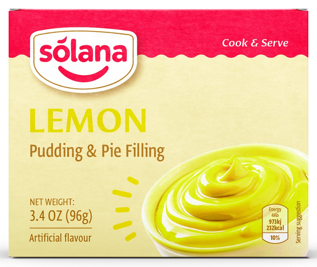 Solana Hazır puding & turta dolgusu — Limon · 96g · Kutu
