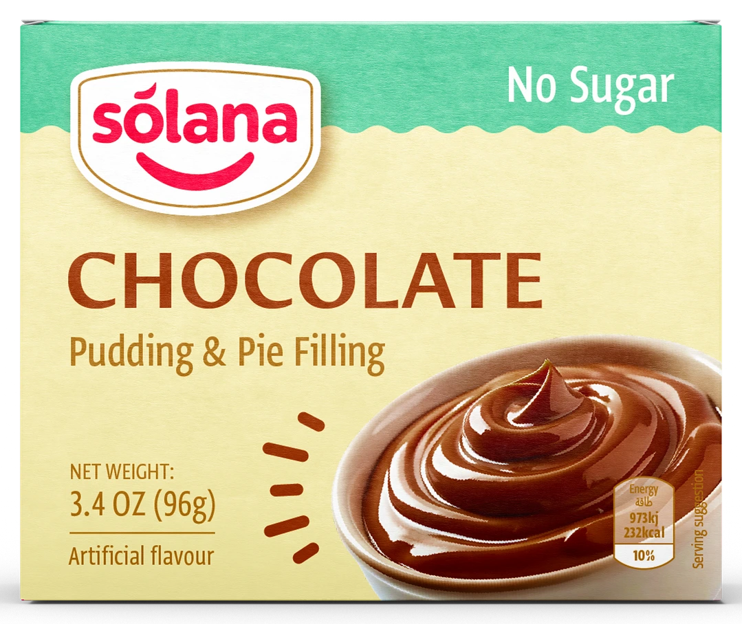 Solana Hazır puding ve turta dolgusu (şekersiz) — Çikolata · 96g · Kutu
