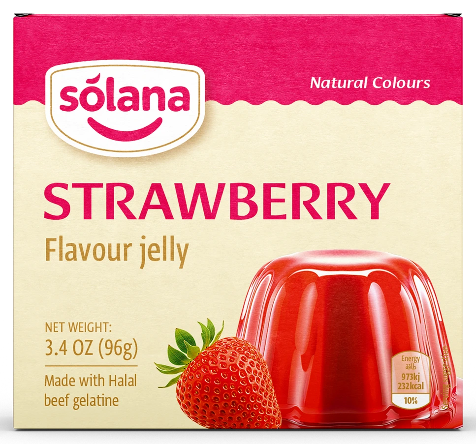 Solana Aromalı jelatin — Çilek · 85g · Kutu