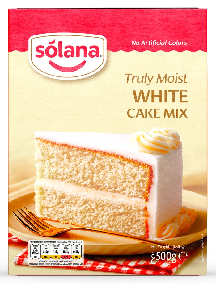 Solana Kek karışımları — Beyaz · 500g · Kutu