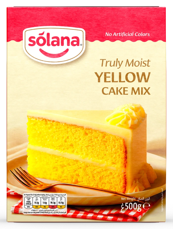 Solana Kek karışımları — Sarı · 500g · Kutu